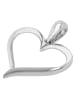 Adeliás Damen Anhänger – Herz Herzanhänger aus 925 Silber in silber