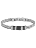 Adeliás Unisex Armband – Panzerarmband aus Edelstahl 21,5 cm in schwarz