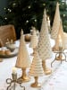 Chic Antique Deko WEIHNACHTSBAUM NOEL Antik Creme Gold 23 cm