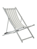 Beliani Gartenliege LOCRI II in Weiß/Grau - (W) 60 x (H) 79 x (L) 95 cm