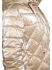 Albee Women Langer Steppmantel in Champagner