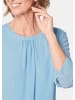 GOLDNER Kurzgröße:  Bluse Bluse aus Chiffon mit Glitzersteinen in eisblau