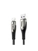 Wisam® USB-A/ Lightning 2,4A 3m Kabel mit Ladeanzeige schwarz