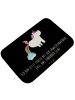Mr. & Mrs. Panda Badteppich Einhorn Pupsen mit Spruch in Schwarz