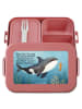 Mr. & Mrs. Panda MEPAL Bentobox Orca Design mit Spruch in Rot Pastell