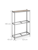 relaxdays Reifenregal in Silber - (B)120 x (H)180 x (T)40 cm