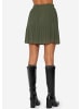 SASSYCLASSY Plissée-Rock aus Chiffon in Khaki