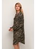 Kaffe Kleid KAamber Oversize fit in Black And Brown Animal Print