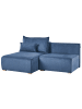 Beliani Modulsofa NERBO in Blau/Braun - (W) 200 x (H) 97 x (L) 154 cm