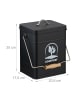 relaxdays Komposteimer in Schwarz - 6 Liter