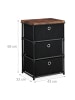 relaxdays Kommode in Schwarz/ Braun - (B)43 X (H)65 x (T)33 cm