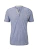 Tom Tailor Tom Tailor Shirt Henley Shirt T-Shirt gestreift in hellblau