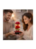 Wisam® Ewige 2 Rosen Glaskuppel LED Rot 21 cm Deko