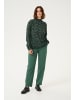 Kaffe Langarm-Bluse KAluna Regular fit in Green/Black Graphic Print
