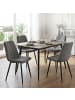 relaxdays 4 x Esszimmerstuhl in Grau - (B)43 x (H)86 x (T)53,5 cm
