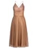 Vera Mont Abendkleid im Glitzer-Look in Cream/Gold