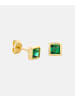 Diamant L'éternel Ohrringe aus 375 Gelbgold mit Smaragd