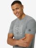 super.natural Merino T-Shirt GRID LOGO in grau