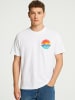 Mavi Jeans Loose Fit T-Shirt mit Sonnen-Grafik und Rundhals in Weiß-3