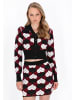 myMo ROCKS Cardigan in black burgundy