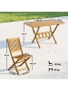 Outsunny Outdoor Essgruppe in Naturholz 120L x 70B x 75H cm