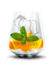 Mr. & Mrs. Panda Blümchentail Glas Meerschweinchen Weisheit mit Spruch in Transparent