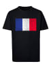 F4NT4STIC T-Shirt France Frankreich Flagge distressed in schwarz