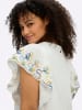 sheego Halbarmshirt in ecru-royalblau