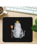 Mr. & Mrs. Panda Mousepad Katze König ohne Spruch in Schwarz