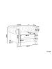 Beliani Sessel CHESTERFIELD in Beige/Braun - (W) 110 x (H) 70 x (L) 75 cm