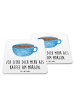 Mr. & Mrs. Panda Coaster Kaffee Tasse mit Spruch in Weiß