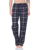 NORMANN Flanell Schlafanzughose Pyjama Kariert in navy
