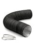relaxdays Abluftschlauch in Schwarz - (L)5 m x Ø125 mm