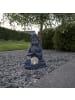 STAR Trading Solar Dekorationsleuchte Buddha in Silber