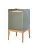 home24 Nachtkommode Tarma in Grün / Eiche