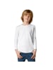 tectake Einfarbiges Langarm-Shirt für Kinder, weiß