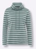Sieh an! Langarmshirt in jade-gestreift