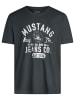 Mustang T-Shirt Basic Print Tee in Schwarz