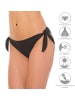 Aquarti Damen Bikinihose seitlich zum Binden in schönen Unifarben in schwarz