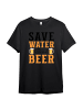 PAULGOS Herren T-Shirt, Save Water drink Beer in Schwarz