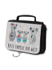 Mr. & Mrs. Panda beautycase Koala Familie zwei mit Spruch in Grau Pastell