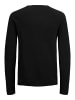 Jack & Jones Rundhals Strickpullover Langarm Sweater aus Baumwolle JJEHILL in Schwarz