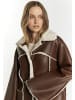 DreiMaster Vintage Damen Mantel Aus Lammnappa in Braun