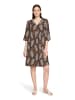 CARTOON Sommerkleid mit Muster in Weiß/Braun