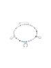 Luxenter Armband aus 925er Sterlingsilber mit Aquamarin-Zirkonia, rhodiniert – Neusne