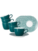 Seltmann Weiden 6er Set Kaffeetassen mit Untertassen Life Fashion 240 ml in Trendy Petrol