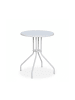 relaxdays Gartentisch in Weiß - (H)73 x Ø 60 cm