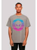 F4NT4STIC Oversize T-Shirt Alien Kopf in Asphalt