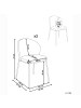 Beliani 2er-Set Esszimmerstuhl VIDETTE in Beige/Schwarz