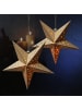 MARELIDA LED Holzstern mit Sternenmotiv Weihnachtsstern D: 40cm in natur